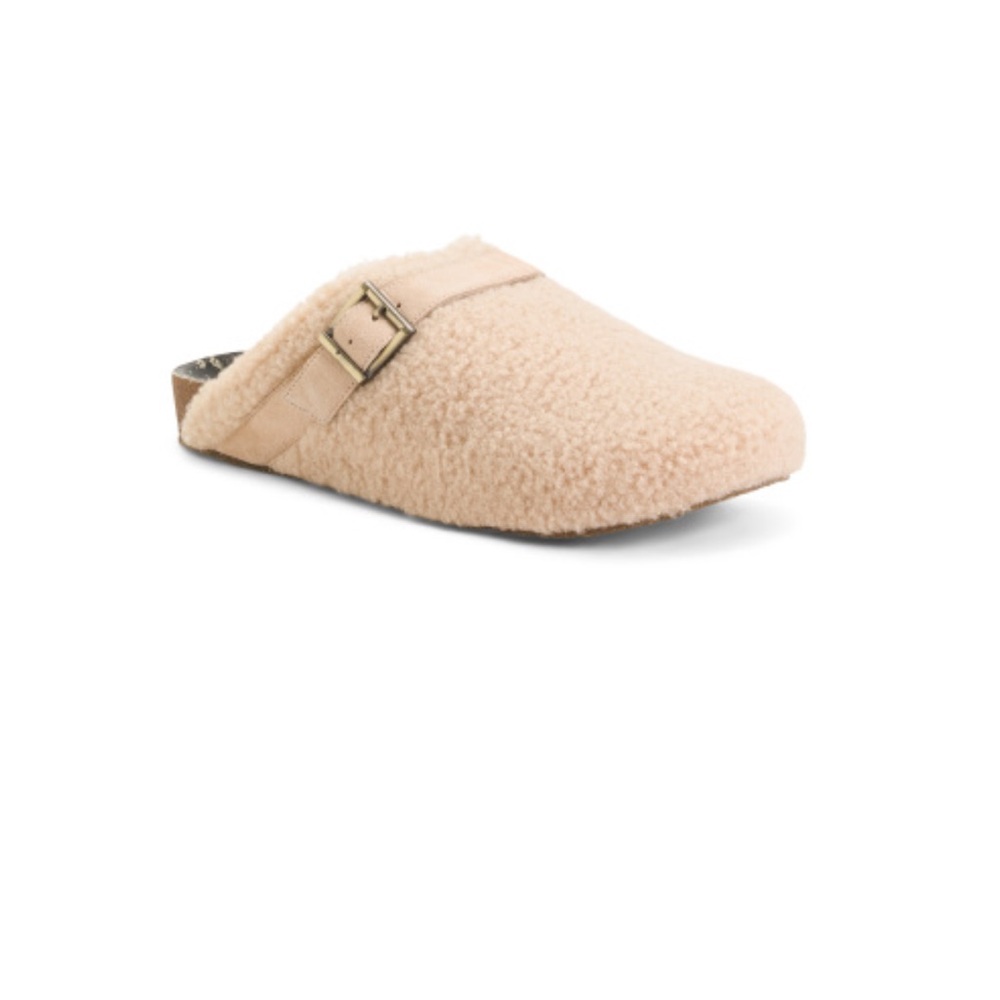 NIB Johnny Was Cream Shearling Mules